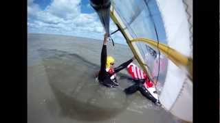 Windsurfing Light Wind Water Start Method Using the Mast for Leverage [upl. by Aissac]