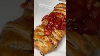 Strawberry cheesecake stuffed pastry food foodshorts recipe [upl. by Lounge]