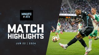 HIGHLIGHTS Minnesota United vs Austin FC  June 22 2024 [upl. by Mccallum]