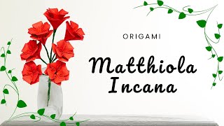 🌸 Origami Flower Matthiola Incana Katrin Shumakov [upl. by Donata]