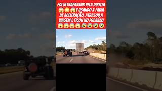 Ultrapassagem pela direita quando o veículo da frente vai virar a esquerdacaminhão caminhoneiro [upl. by Adebayo485]