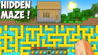 I found THE MOST SECRET UNDERGROUND MAZE in Minecraft GIANT HIDDEN MAZE [upl. by Eleph]