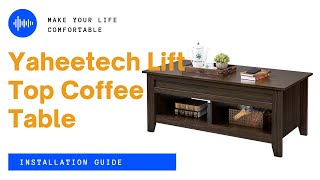 Yaheetech 475 Inches W LiftTop Coffee Table w 2 Bottom Shelves Installation Guide coffeetable [upl. by Anawt3]