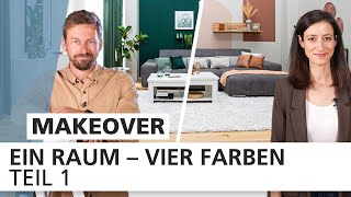 Ein Raum  vier Farben Teil 1 🎨  Makeover  INTERIYEAH Einrichten mit SEGMÜLLER [upl. by Fidole497]