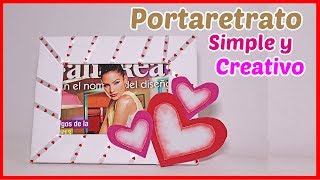 Cómo Hacer un Portaretrato con Material Reciclado Photo Frame With Cardboard DIY Simple y Creativo [upl. by Yrek]