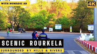 Rourkela  4K A Scenic Drive  Rourkela Railway Station Road  City surrounded by Hills and Rivers [upl. by Nimajaneb353]