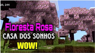 Encontrei uma Floresta ROSA no Minecraft e Comecei a Construir Minha Casa Dos Sonhos [upl. by Gnilyam]