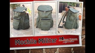 DIY como hacer una mochila backpack military bags por Yuruanni Bravo patrones disponibles [upl. by Craig168]