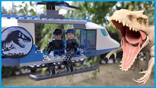 LEGO  Jurassic World Indominus Breakout 34  Helicopter VS Indominus Rex [upl. by Adia321]