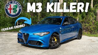 The Alfa Romeo Giulia Quadrifoglio is MORE FUN Than a BMW M3  REVIEW [upl. by Petrick759]