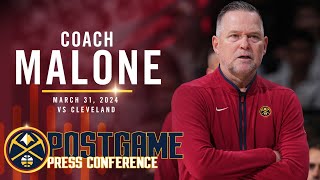 Coach Malone Full Post Game Press Conference vs Cavaliers 🎙 [upl. by Skolnik]