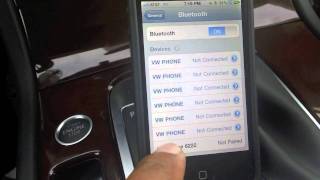 2011 VW Touareg Bluetooth pairing iPhone [upl. by Ardeahp]