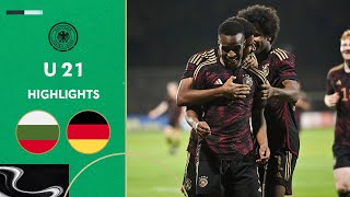 Moukoko shines with hattrick Bulgaria vs Germany 23  Highlights  U 21 Euro Qualifier [upl. by Hayotal]