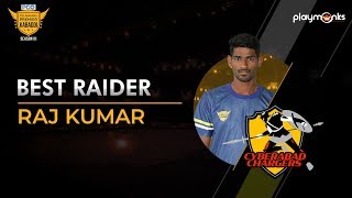 Match 10  Best Raider  Raj Kumar Cyberabad Chargers  Telangana Premier Kabaddi Season 3 [upl. by Lay]