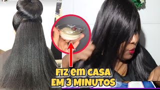 ALISAMENTO CASEIRO 100 SUPER LISO SO USANDO 1 VEZ  🌱VEJA ESSE RESULTADO \ CABELO 4C Crespo [upl. by Baten331]