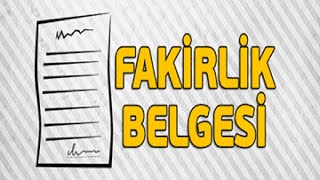 Fakirlik Belgesi Nedir Fakirlik Belgesi Nasıl Alınır Kimler Başvurabilir [upl. by Amikehs]