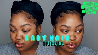 BABY HAIR TUTORIAL  HOW I LAY MY EDGES [upl. by Asit992]