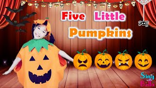 Five Little Pumpkins With Actions and Lyrics  Halloween Song  Pumpkin Song  Sing with Bella [upl. by Curtice]