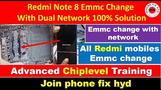 Redmi Note 8 Emmc Change Full Process 100 Solution  Emmc Change With Dual Network 100 Working [upl. by Lap701]