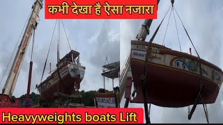 Boat Lift  floating village  boat in Hindustan [upl. by Boehike]