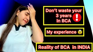 Job after BCA  Reality of BCA Course  BCA in 2024  My personal Experience  BCA Salary Placement [upl. by Sherri]