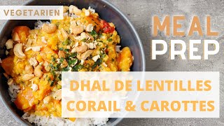 DHAL de LENTILLES CORAIL amp CAROTTES [upl. by Galatea280]