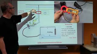 Prüfen elektrischer Geräte Schutzleiterstrom6Messung nach DIN VDE 07010702 [upl. by Zielsdorf804]