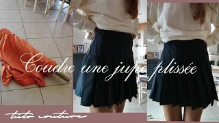 Coudre une jupe plissée  tuto couture [upl. by Anawik327]