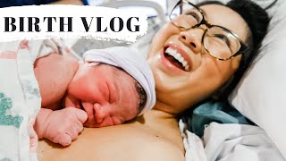 LABOR AND DELIVERY VLOG NO EPIDURAL  Emotional Birth  First Time Mom 💕 [upl. by Macmahon902]