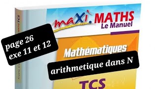 maxi maths tcs page 26 exercice 11 et 12 [upl. by Attevaj]