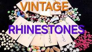 VINTAGE RHINESTONES UNBOXING OLD FACTORY STOCK Juliana Weiss  vintage rhinestones collection [upl. by Anaerda]