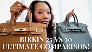 Hermes Birkin 25 vs 30 Size Review  What Fits Inside Pros amp Cons [upl. by Mcintyre]