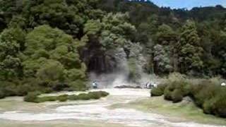 Volcanic fumaroles in Furnas Crater Sao Miguel Azores [upl. by Panthea]