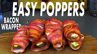 Easy Bacon Wrapped Jalapeno Poppers Made In The Oven [upl. by Erminna]