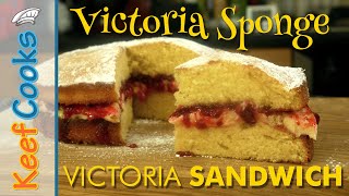 Victoria Sponge Cake  Victoria Sandwich Recipe [upl. by Ecidnacal]