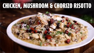 Chicken Mushroom and Chorizo Risotto [upl. by Atilrac]