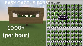 The EASIEST Cactus Farm in Minecraft 120 Tutorial [upl. by Alemrac]