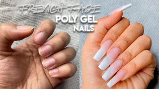 HOW TO BABY BOOMER FRENCH FADE NAILS W POLY GEL [upl. by Eelah261]