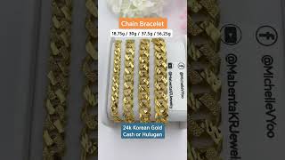 CHAIN BRACELET 1875g  30g  375g  5625g All 24k Korean Gold koreangold jewelry lovegold [upl. by Levina253]