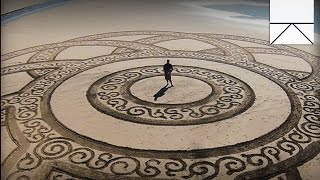 The Mysterious Sand Designs On Californias Beaches [upl. by Dnomder989]