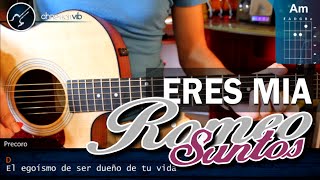 Cómo tocar quotEres Míaquot de Romeo Santos en Guitarra Acústica HD Tutorial  Christianvib [upl. by Pacifa462]