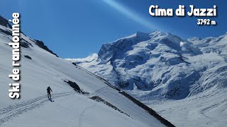 Ski de randonnée  Cima di Jazzi  3792 m  nuit au bivouac Citta di Luino  but à lAdlerhorn [upl. by Marcoux]