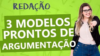 3 MODELOS PRONTOS PARA DESENVOLVIMENTO DA REDAÇÃO  Aula 8  Profa Pamba  Redação [upl. by Kcaj]