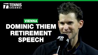 Dominic Thiem Retires Gives Thanks to Fans in Austria  2024 Vienna [upl. by Notrab]