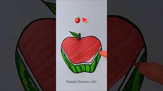 satisfying 🍎🍉 art artmix mixart [upl. by Pier]