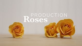 How to Produce Gumpaste Roses Quickly  Global Sugar Art [upl. by Morgen]