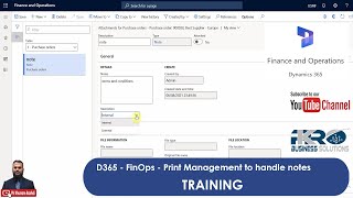 How to enable notes in printing external documents in Dynamics 365 Finance and Operations [upl. by Esojnauj]