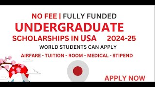 Fully Funded Scholarship in US University for Undergraduate Students with No fee  No SAT ACT [upl. by Elayne547]