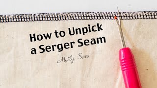 How to Undo Serger Stitches  Easy [upl. by Nagram]