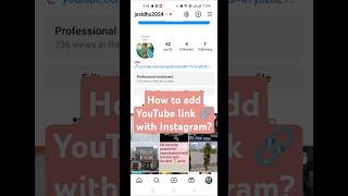 How to add a YouTube Channel link with Instagram account  YouTube with Instagram instatricks [upl. by Kred755]